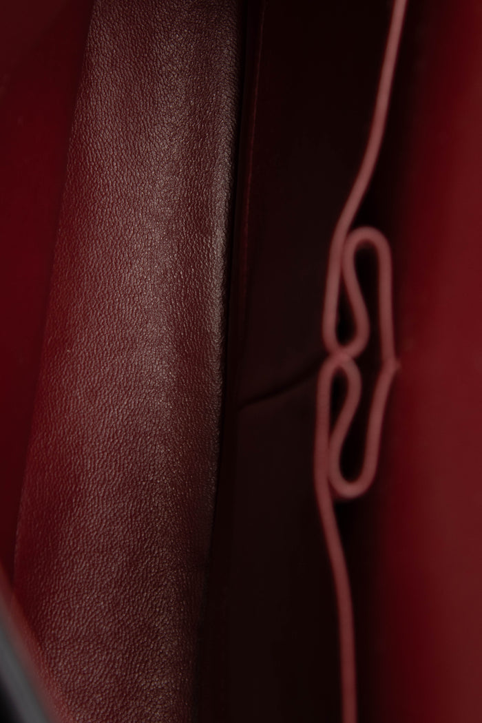 90s Chanel Black Lambskin Leather Medium Double Flap Bag with 24k GHW