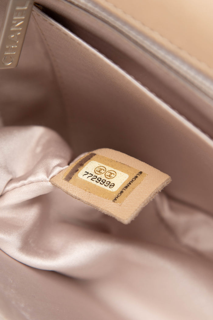 2000s Chanel Beige Travel Line Single Flap Shoulder Bag