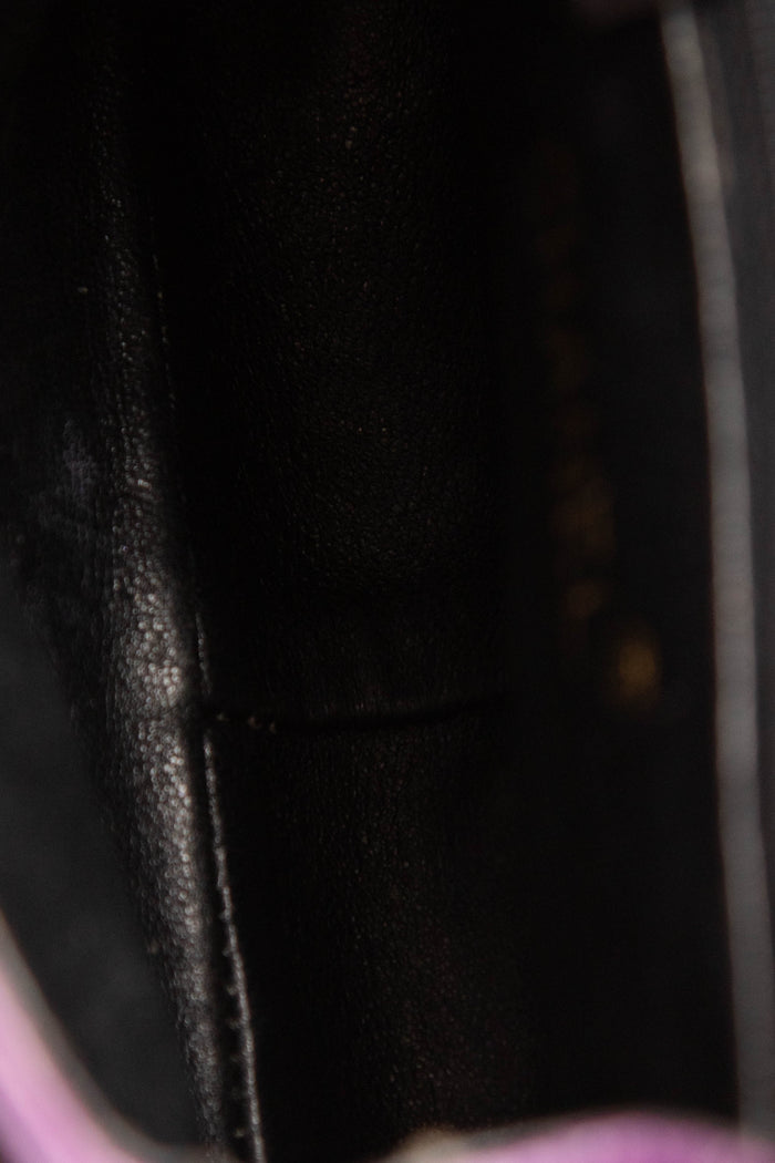 RARE 90s Chanel Purple Lizard Crossbody Bag