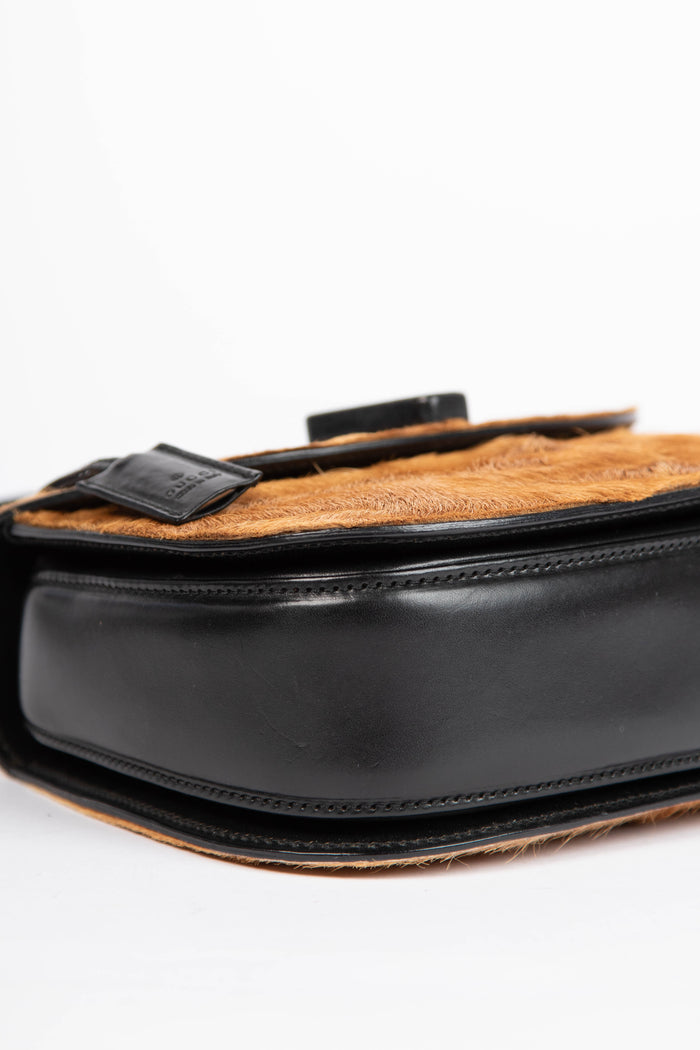 RARE Vintage Gucci Pony Hair Top Handle Bag