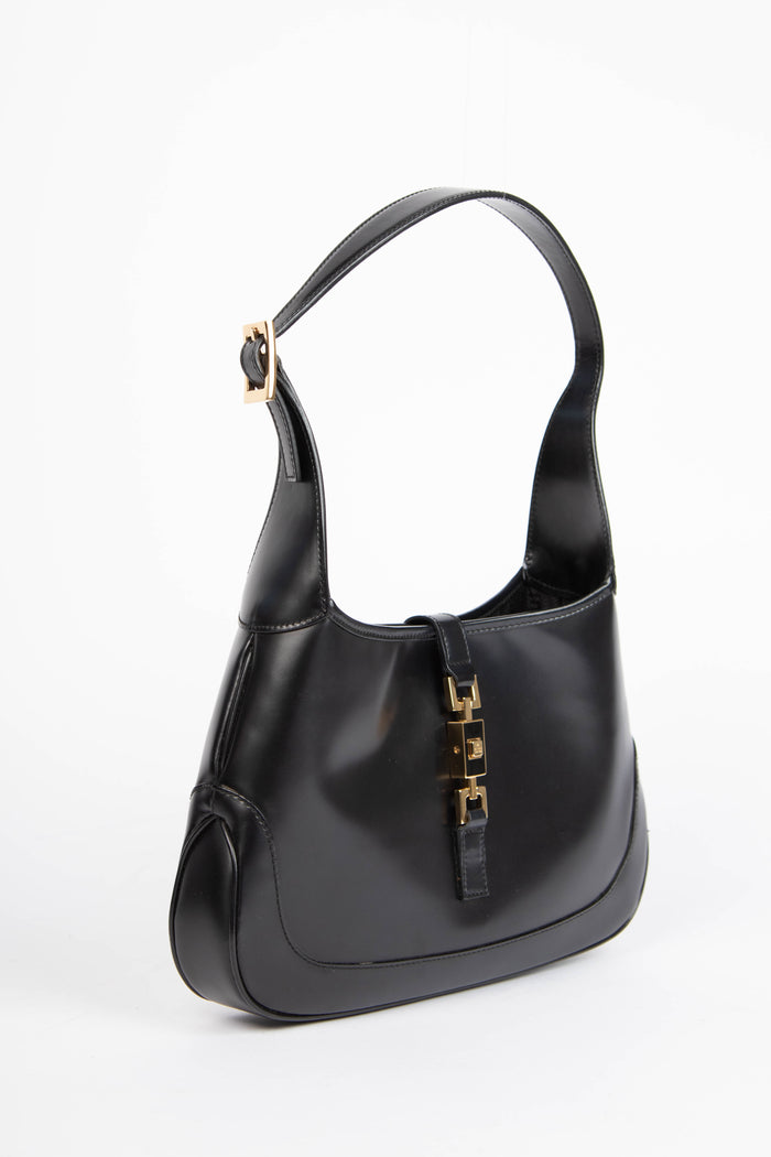 Vintage Gucci Black Leather Small Jackie Bag