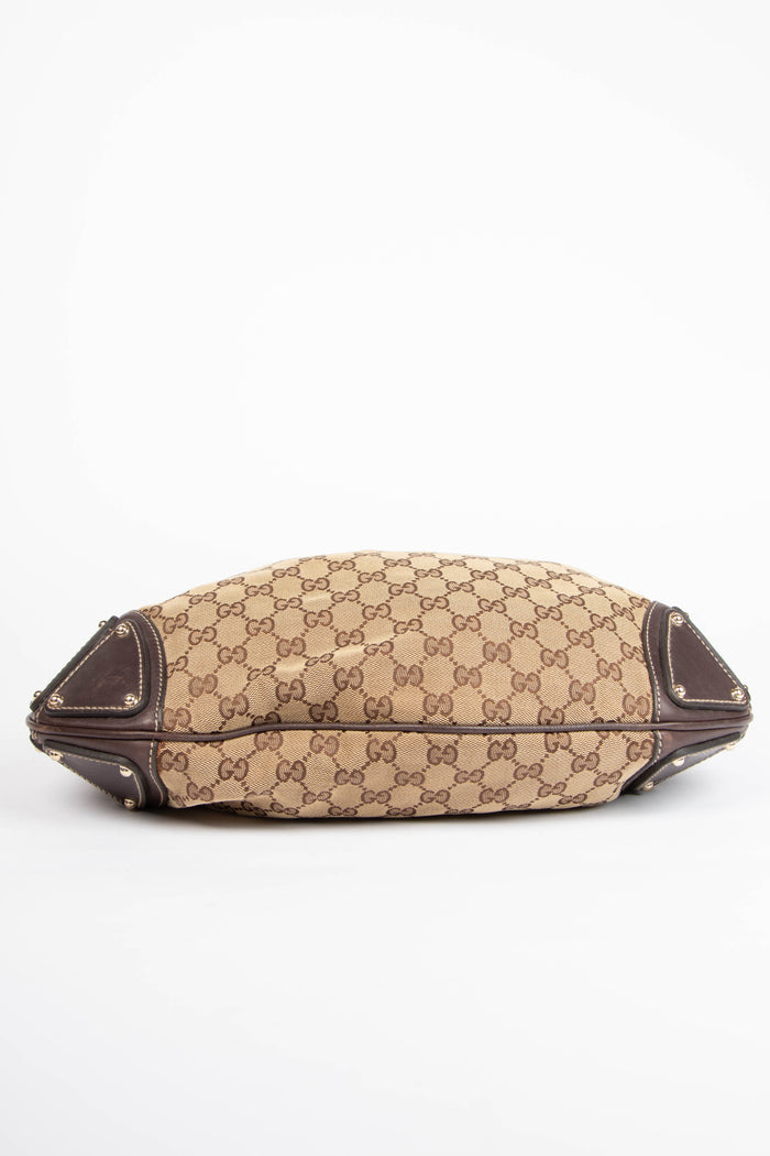 2000s Gucci Classic GG Canvas Indy Tassel Shoulder Bag