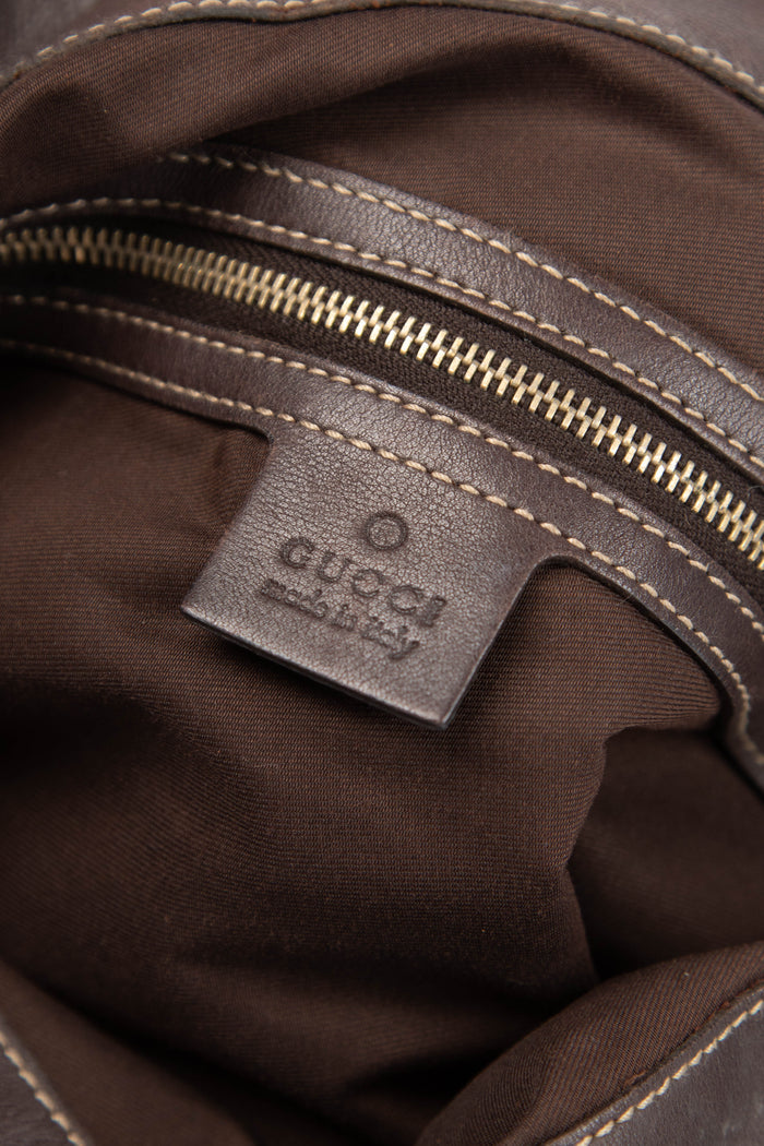 2000s Gucci Classic GG Canvas Indy Tassel Shoulder Bag