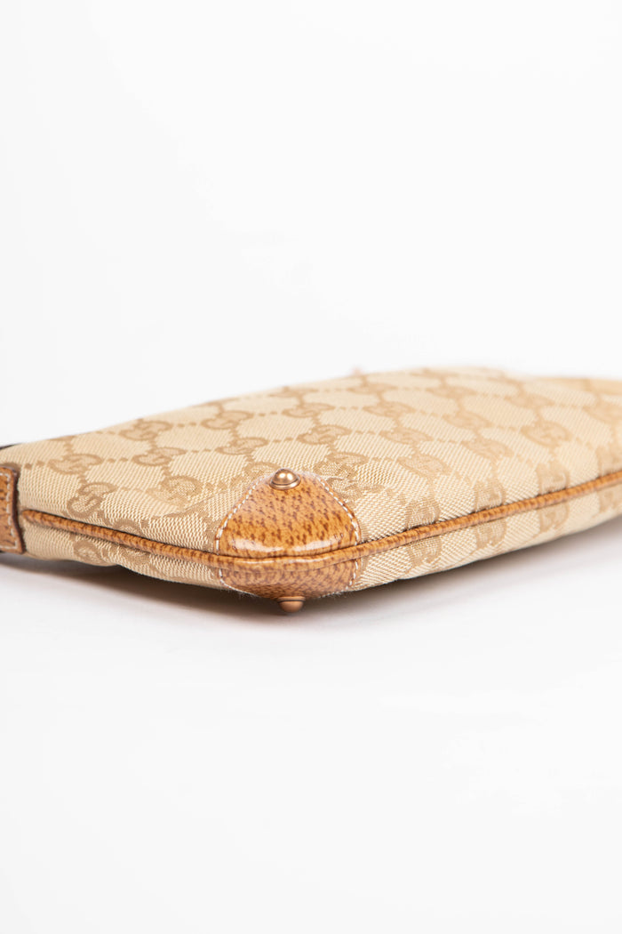 Vintage Gucci GG Monogram Bamboo Small Shoulder Bag