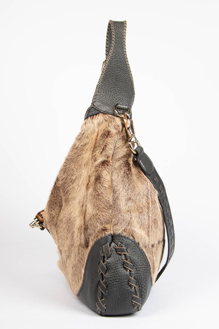 2000s Gucci Fur Crossbody Jackie Bag