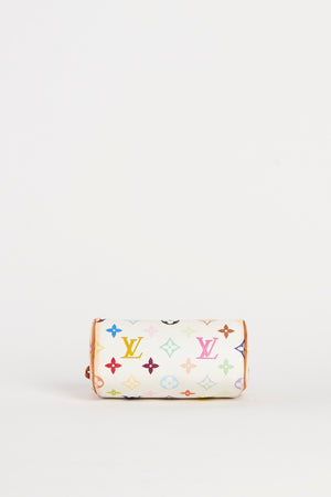 Vintage Louis Vuitton x Takashi Murakami Multicolour White Nano Speedy