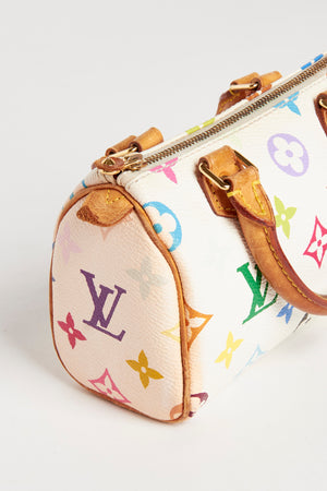 Vintage Louis Vuitton x Takashi Murakami Multicolour White Nano Speedy