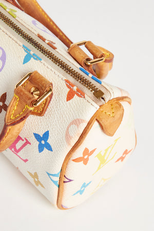 Vintage Louis Vuitton x Takashi Murakami Multicolour White Nano Speedy