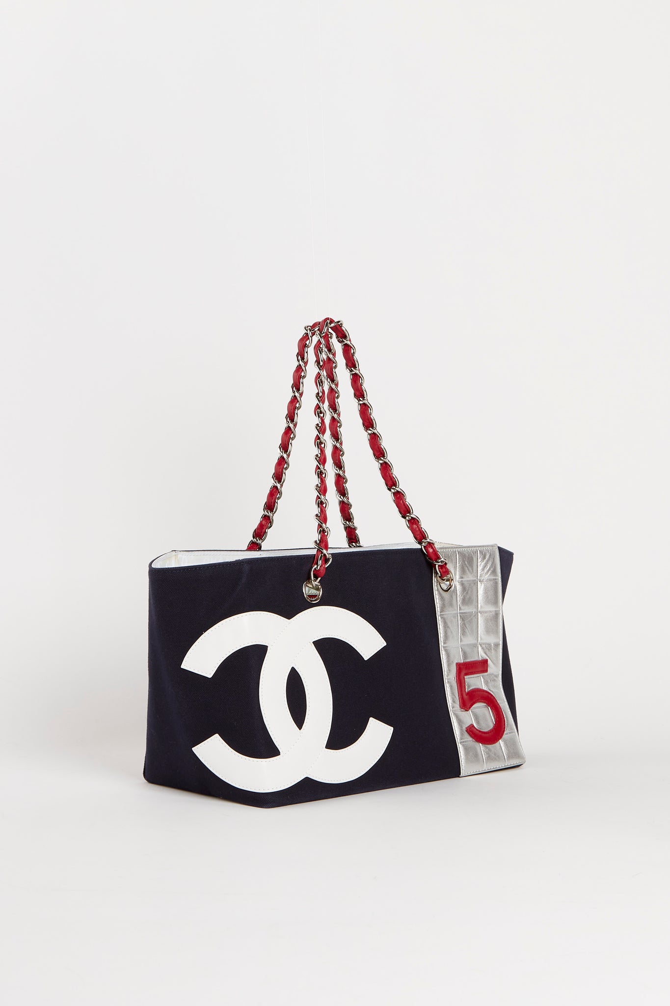 2000s Chanel No.5 Chocolate Bar Tote Bag