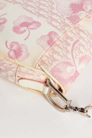 RARE 2000s Christian Dior Galliano Pink Cherry Blossom Saddle Bag