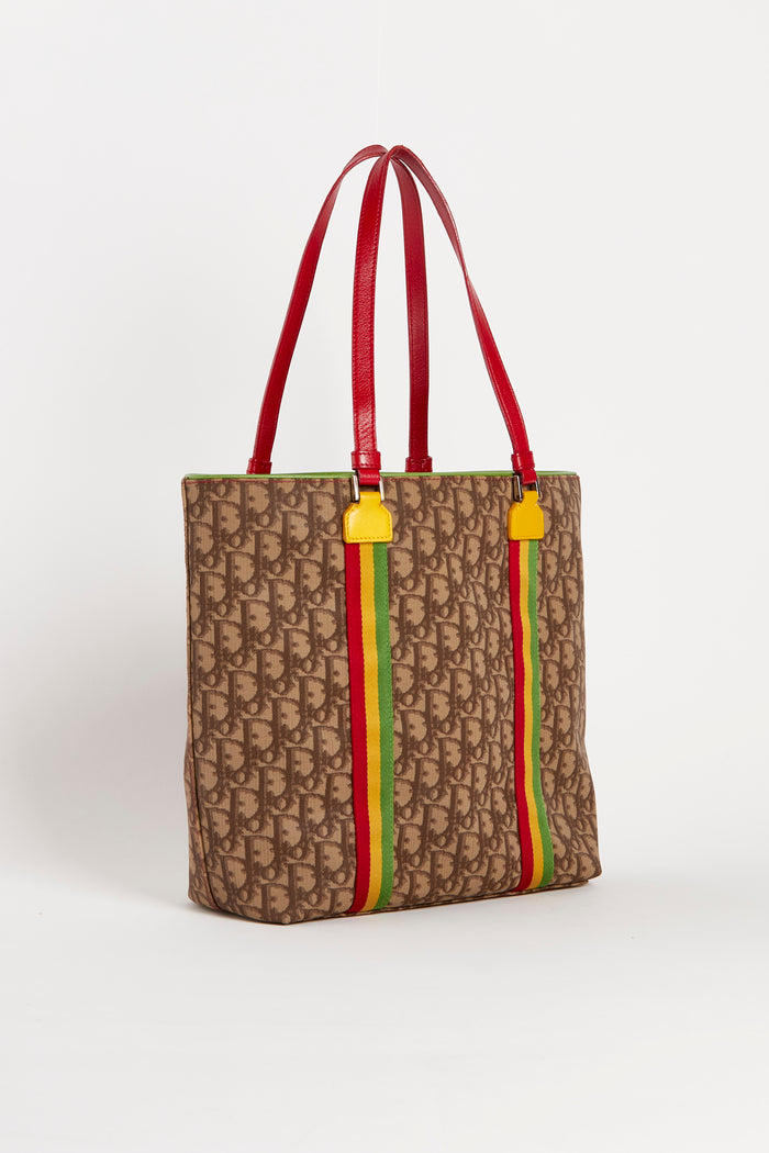 2000s Christian Dior Rasta Monogram Tote Bag