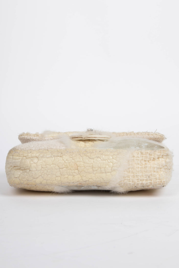 2010s Chanel Cream Patchwork Single Flap Shoulder Bag