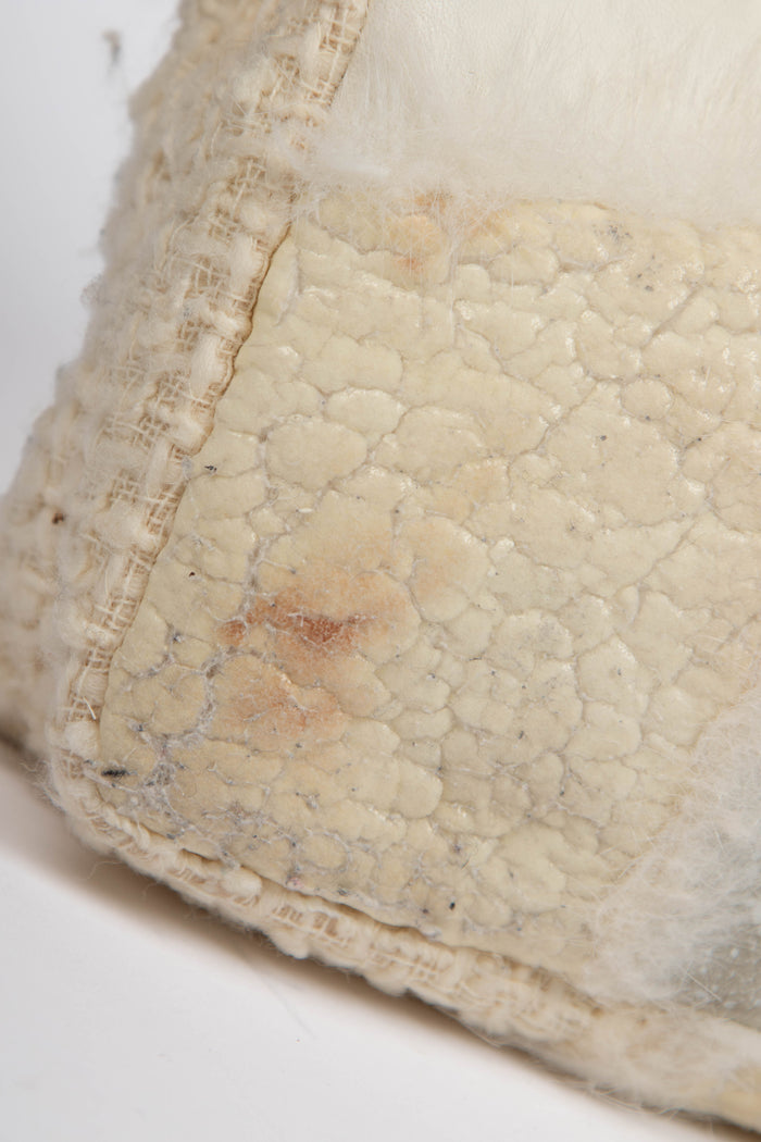 2010s Chanel Cream Patchwork Single Flap Shoulder Bag