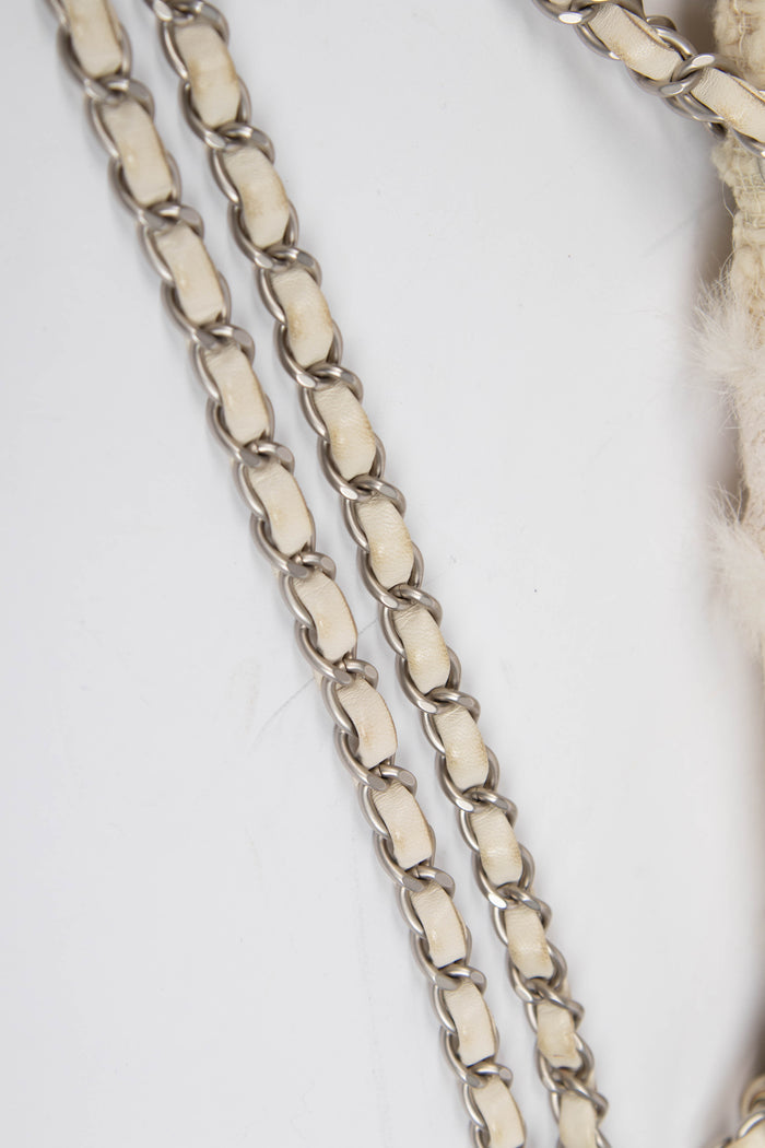 2010s Chanel Cream Patchwork Single Flap Shoulder Bag