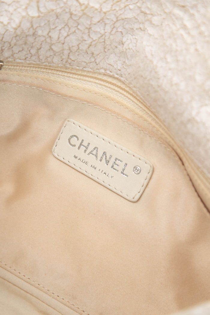 2010s Chanel Cream Patchwork Single Flap Shoulder Bag