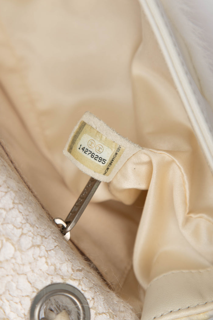 2010s Chanel Cream Patchwork Single Flap Shoulder Bag
