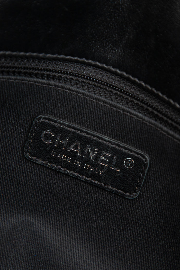 2010s Chanel Black Patent Leather Coco Shine Medium  Flap Shoulder Bag