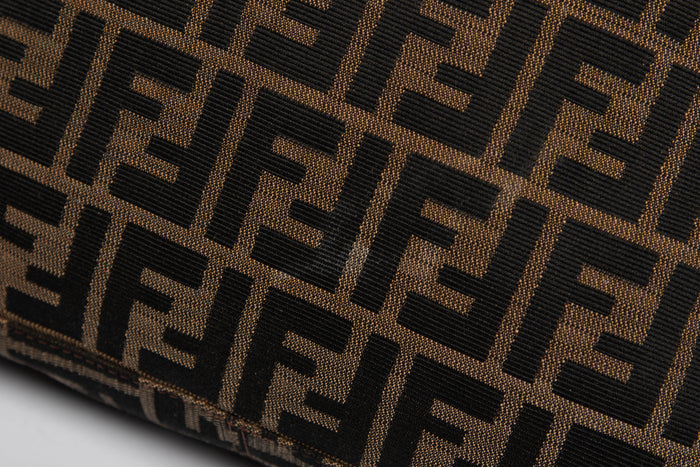 Vintage Fendi Zucca Canvas Mamma Baguette Shoulder Bag