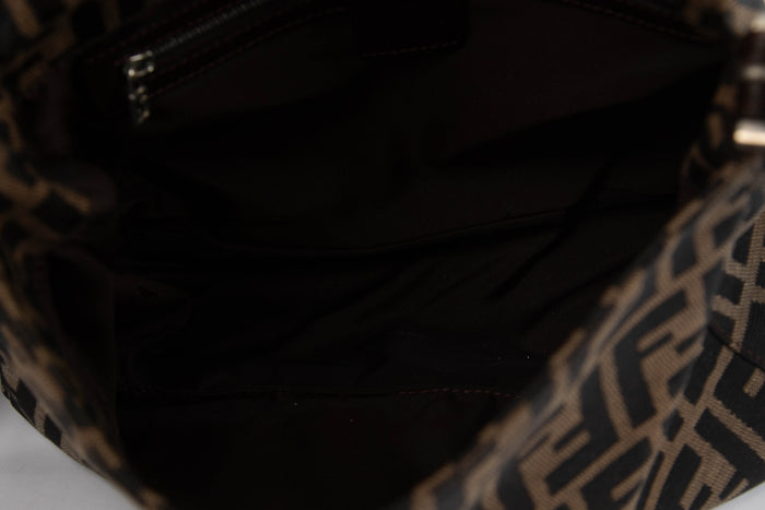 Vintage Fendi Zucca Canvas Mamma Baguette Shoulder Bag