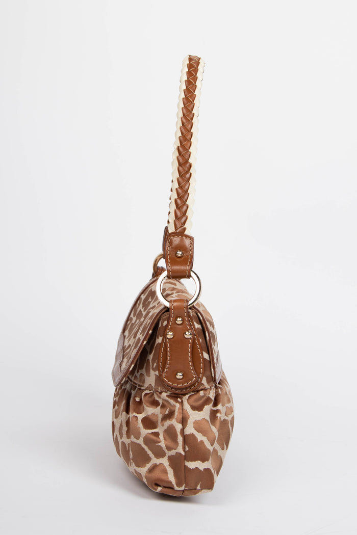 Vintage Fendi Animal Print Chef Shoulder Bag