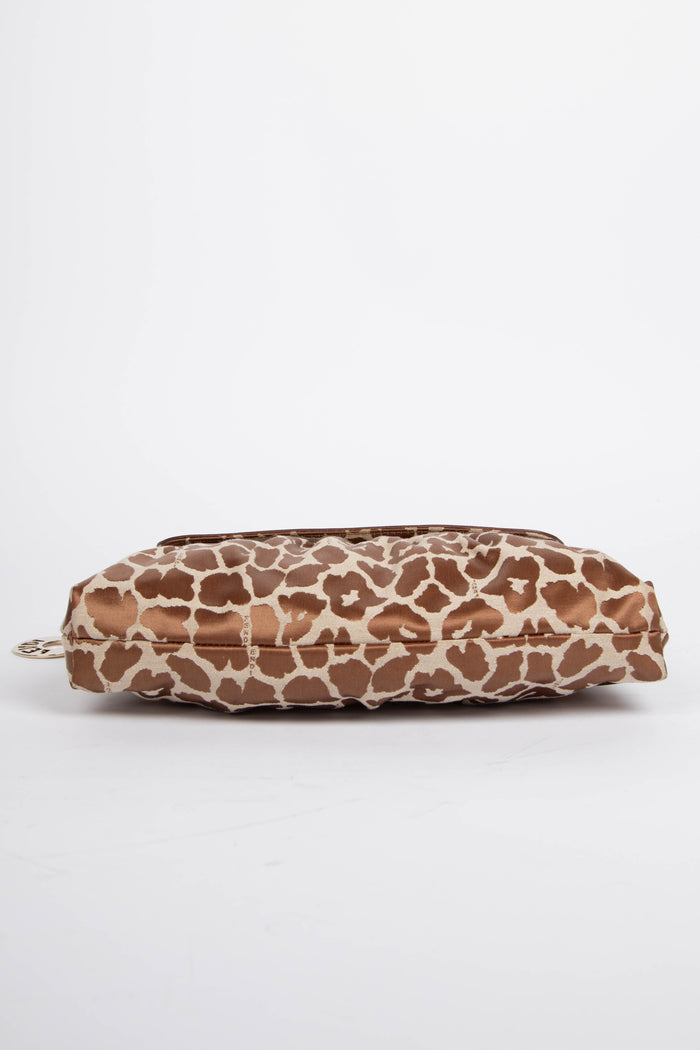 Vintage Fendi Animal Print Chef Shoulder Bag