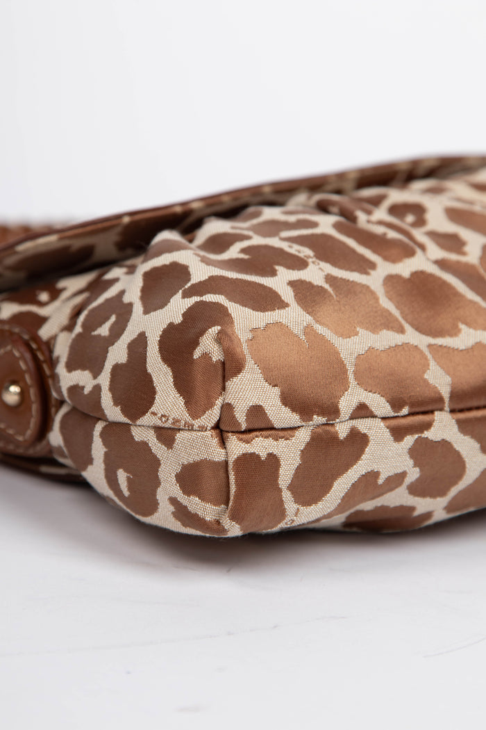 Vintage Fendi Animal Print Chef Shoulder Bag