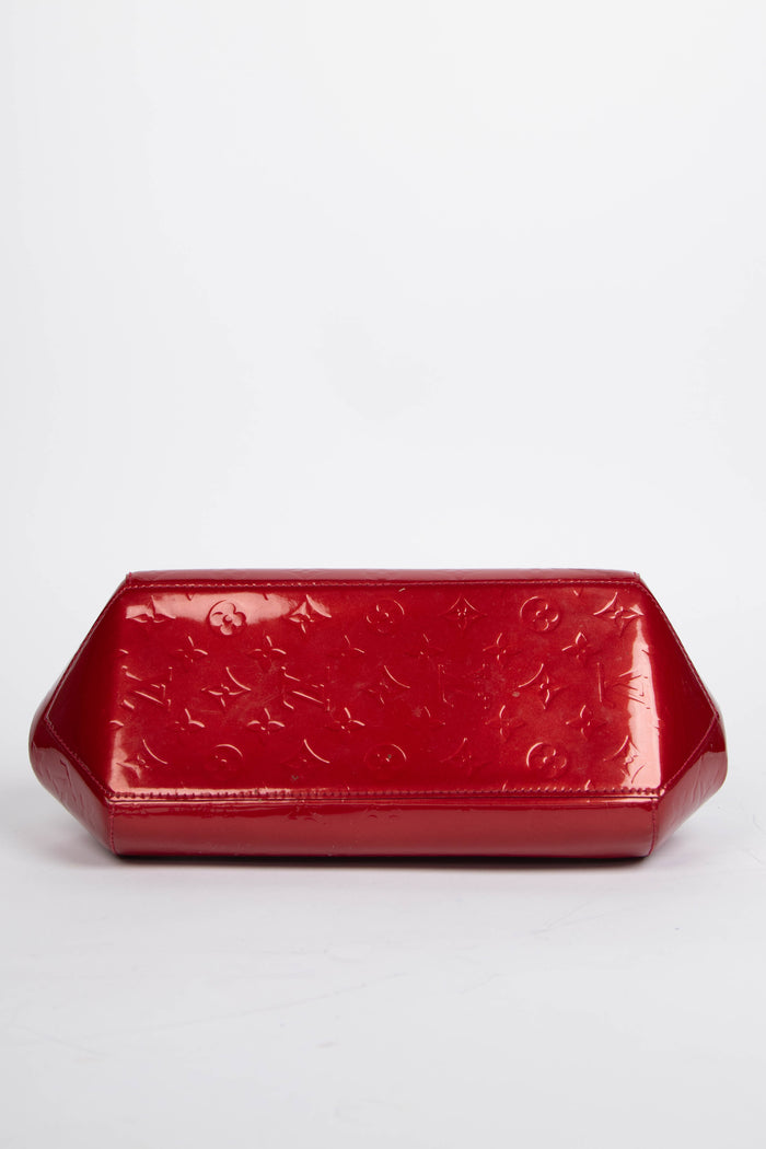 2010s Louis Vuitton Sherwood Red Vernis PM Shoulder Bag