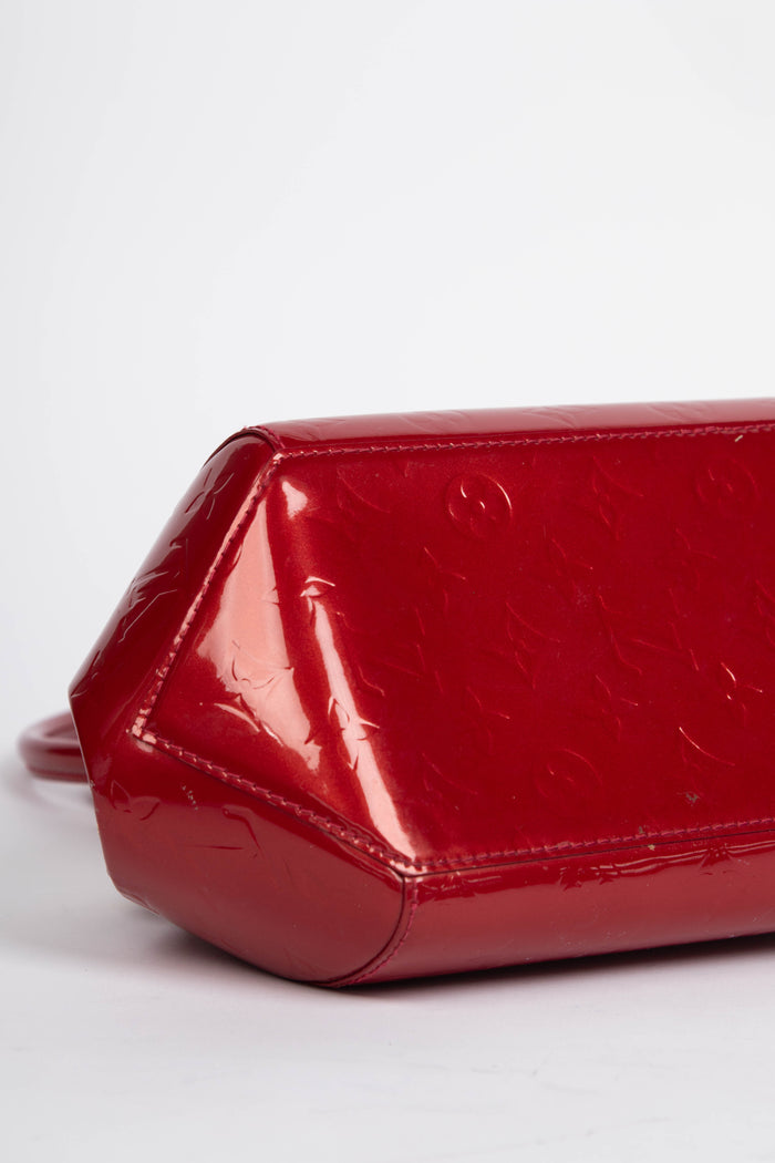 2010s Louis Vuitton Sherwood Red Vernis PM Shoulder Bag