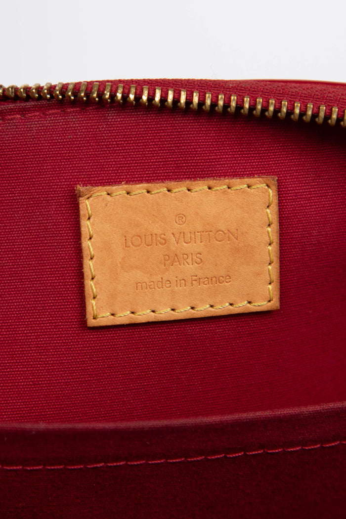 2010s Louis Vuitton Sherwood Red Vernis PM Shoulder Bag