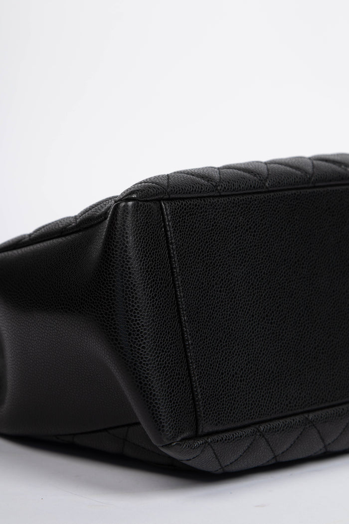 2000s Chanel Black Caviar Leather GST Shoulder Bag