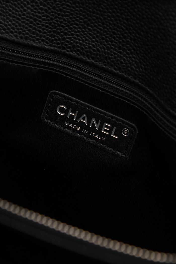 2000s Chanel Black Caviar Leather GST Shoulder Bag