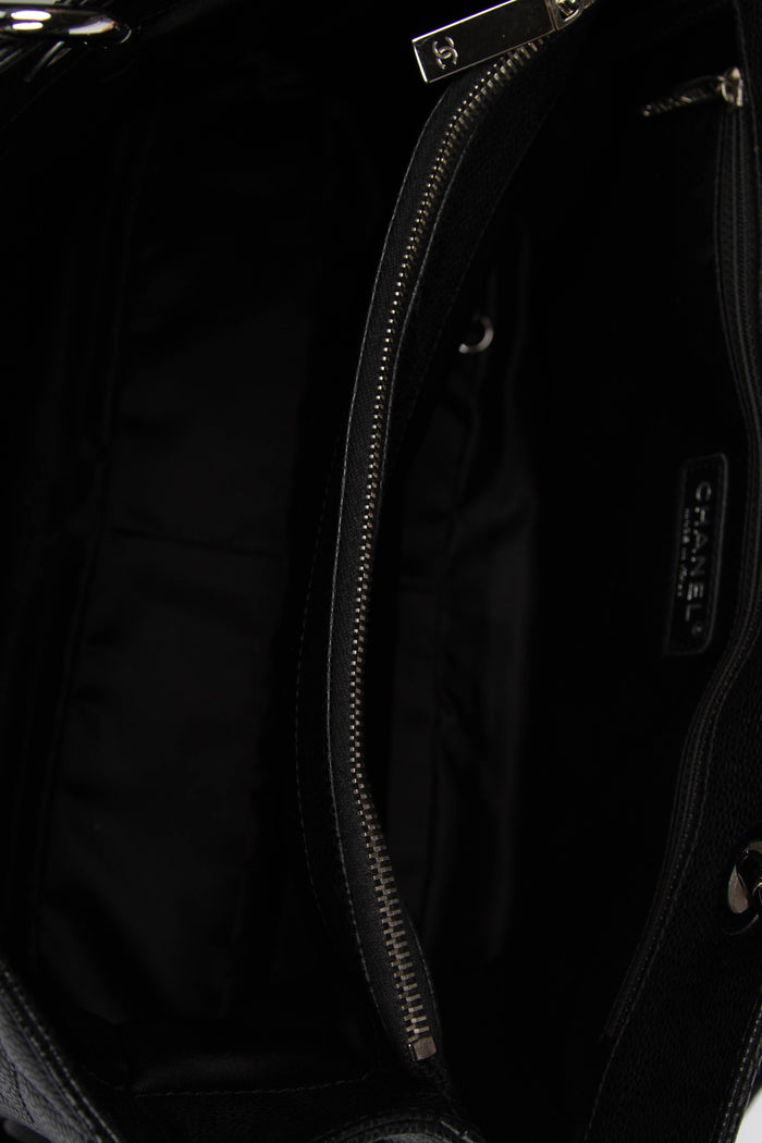 2000s Chanel Black Caviar Leather GST Shoulder Bag