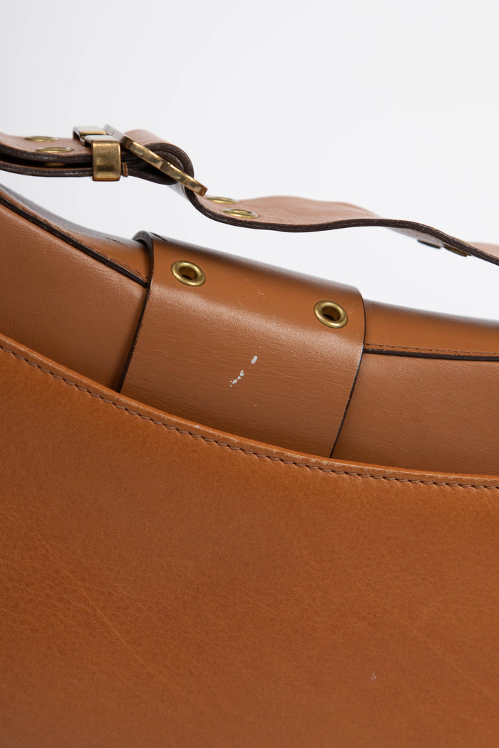 2000s Christian Dior Tan Leather Columbus Shoulder Bag
