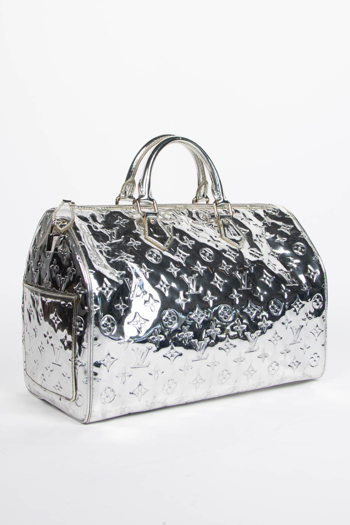 RARE Louis Vuitton Silver Miroir Speedy 35cm