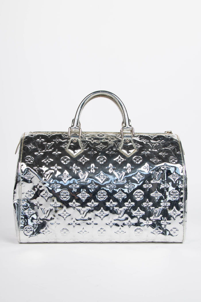 RARE Louis Vuitton Silver Miroir Speedy 35cm