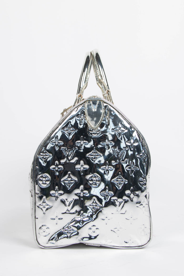 RARE Louis Vuitton Silver Miroir Speedy 35cm