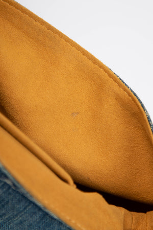 2000s Louis Vuitton Pleaty PM Blue Denim Shoulder Bag
