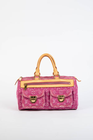 Vintage Louis Vuitton Pink Denim Neo Speedy Bag