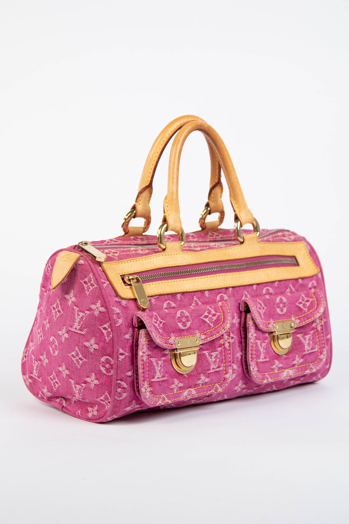 Vintage Louis Vuitton Pink Denim Neo Speedy Bag