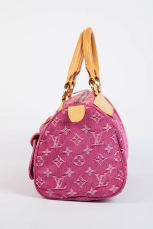 Vintage Louis Vuitton Pink Denim Neo Speedy Bag