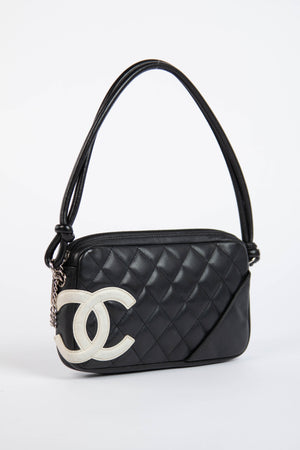 2000s Chanel Rue Cambon Black Shoulder Bag