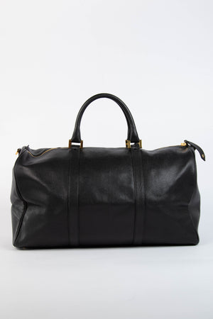 90s Chanel Black Caviar Leather Boston Bag