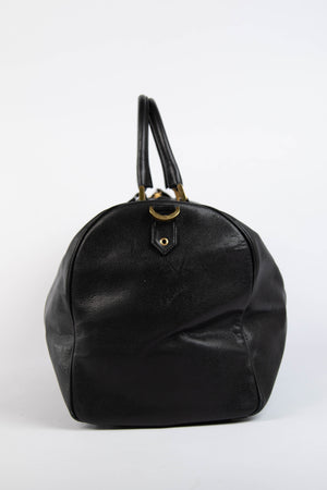 90s Chanel Black Caviar Leather Boston Bag