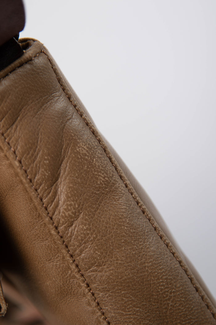 Vintage Fendi Brown Leather Baguette Shoulder Bag