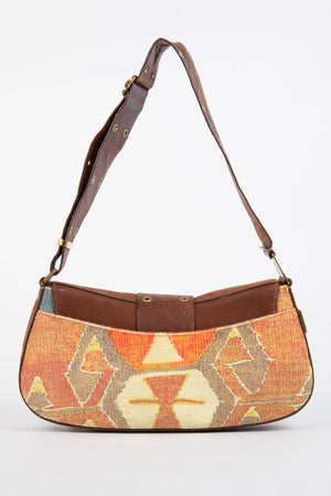 2000s Christian Dior Multicolour Velvet and Leather Columbus Shoulder Bag