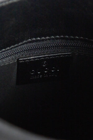 Vintage Gucci Black Leather Jackie Bucket Bag