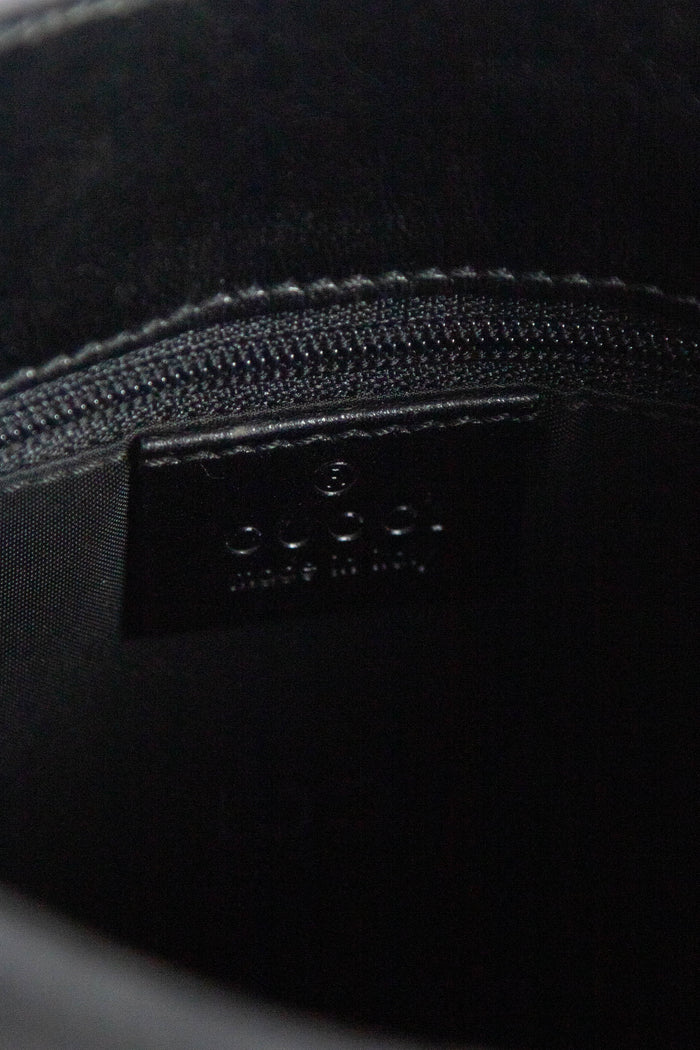 Vintage Gucci Black Leather Jackie Bucket Bag