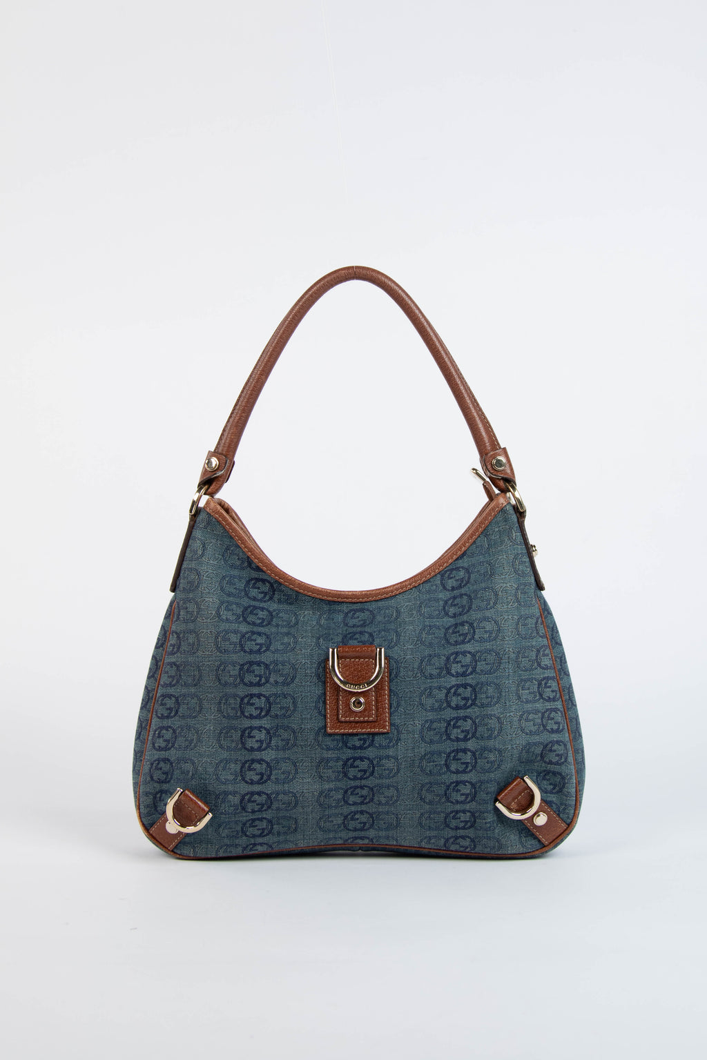 Vintage Gucci Denim Abbey D-Ring Hobo Bag