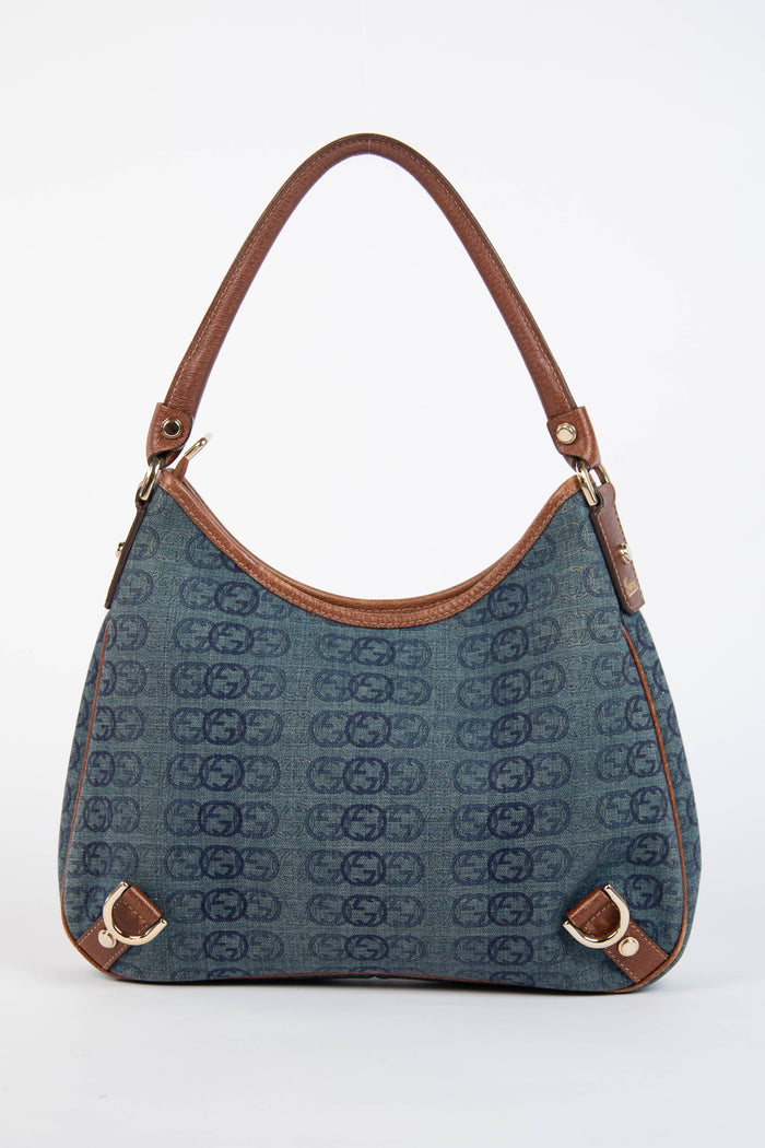 Vintage Gucci Denim Abbey D-Ring Hobo Bag