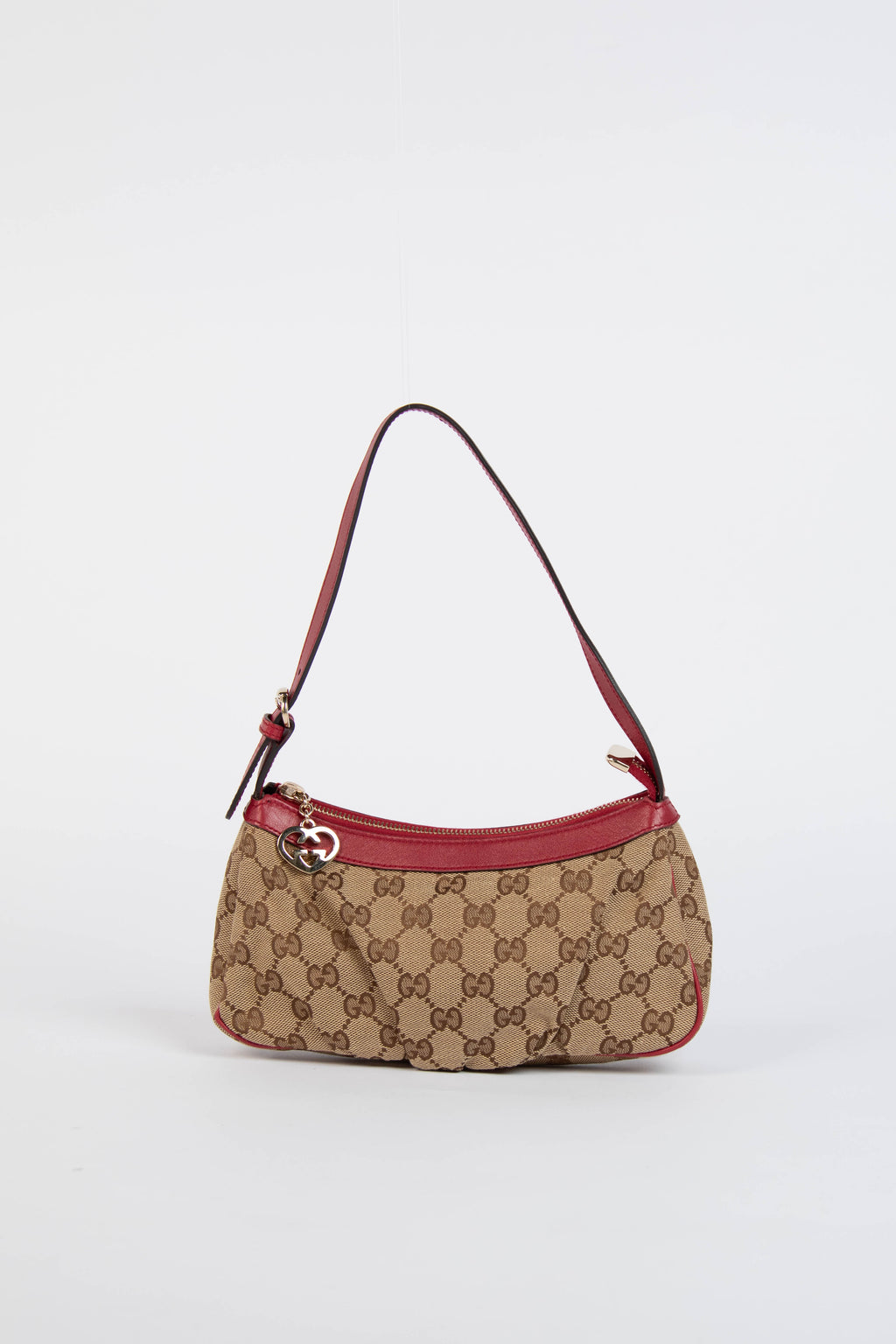 Vintage Gucci Monogram Canvas Lovely Heart Pochette